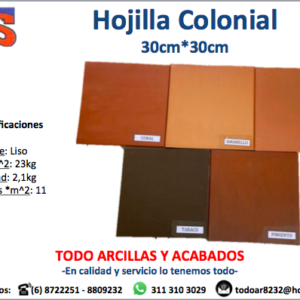 Hojilla Col 30_30