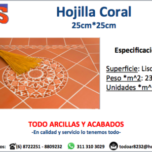 Hojilla Coral 25